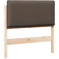 vidaXL Gestoffeerd hoofdbord Natuurlijk en Licht Grijs 80 cm