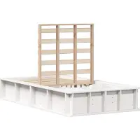 vidaXL Bedframe Wit 75 x 190 cm Massief grenenhout