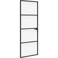 vidaXL Huisdeur 76 x 201,5 x 3,5 cm Aluminium en Gehard Glas