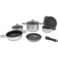 Gimex Pannenset - Inductie - Zilver - 9-Delig