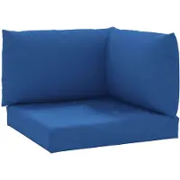 vidaXL Palletkussens 3 st oxford stof blauw
