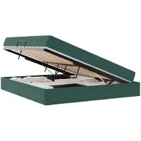 vidaXL Opbergbed met matras Donkergroen 180 x 200 cm Fluweel