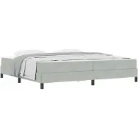 vidaXL Boxspringbed met matras, lichtgrijs, 200 x 200 cm, gestoffeerd