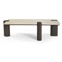 Starfurn Salontafel Maeve - Rechthoek Hout/Marmer - 128x60x36cm