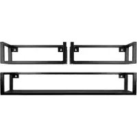 Home67 Wandplank vintage mangohout set van 3 groot
