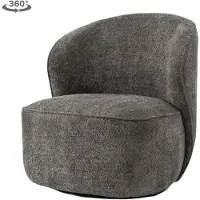 Tower Living Draaifauteuil Belvi - Donkergrijs Stof - 79x76x81cm