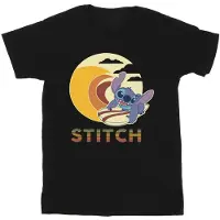 Disney Meisjes Lilo & Stitch Summer Waves Katoenen T-shirt (Zwart)