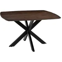 Label51 Eetkamertafel blake espresso mangohout 130x130 cm
