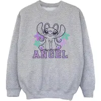 Disney Meisjes Lilo & Stitch Engel Sweatshirt (Sportgrijs)