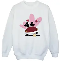 Disney Meisjes Mickey Mouse Car Print Sweatshirt (Wit)