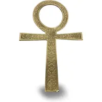 Green Tree Candle Ankh - Brass - 15cm