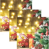 Daisy Kerst thema servetten - 60x st - 33 x 33 cm - kerst tafereel - papier - feestservetten - kerstversiering