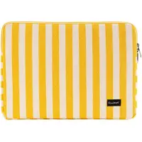 Bombata Versilia Universele Laptophoes Sleeve - Gestreept - 15 inch / 15.6 inch / 16 inch - Geel