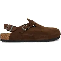 Birkenstock Heren Leren klompen Tokio (Normale pasvorm) bruin (41), Leer, Plat, Gesp, Casual 1032024