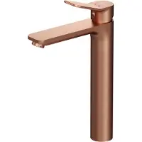 AM.PM Wastafelmengkraan, hoog model, roze goud. Badkamerkraan voor wastafel, mengkraan met één hendel, geschikt voor wastafelbladen