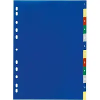 Durable 1 tot 12 Numerieke tabbladen A4 Kleurenassortiment 12 tabs PP (Polypropeen) 11 Gaten 6750