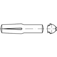 Toolcraft TO-5437914 Gekerfde conische geleidepen 6 mm Staal 100 stuk(s)