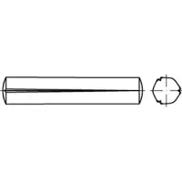 Toolcraft TO-5438346 Gekerfde conische pen 5 mm Staal 100 stuk(s)