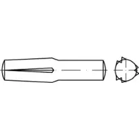 Toolcraft TO-5437827 Gekerfde conische geleidepen 3 mm Staal 100 stuk(s)