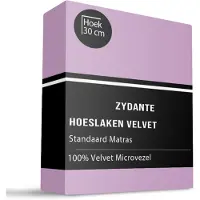 Zydante Hoeslaken Velvet - Roze 90 x 200 cm