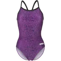 Arena Badpak 'Snakeskin Lightdrop Back' lila / lichtlila / wit