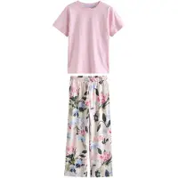 Next Pyjama champagne / hemelsblauw / pink / rosa