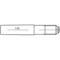 Toolcraft TO-5437023 Conische pen 5 mm Staal 25 stuk(s)