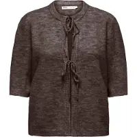 ONLY Gebreid vest 'ONLSimoni' donkerbruin