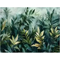 WALLARENA - Fotobehang - 400x280 cm - groene bladeren natuur voor slaapkamer en woonkamer