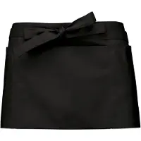 Kariban Polykatoen kort schort Black - Kariban K896 - Maat One Size