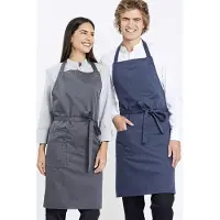 CG Workwear Bip Apron Gorizia CGW1170 - BLUE MELANGE - 90 x 75 cm