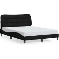 vidaXL Bedframe zonder matras "Hvar" stof zwart 140x200 cm