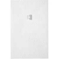 ZEZA Grade Douchebak - 100x70cm - antislip - antibacterieel - mineraalmarmer - rechthoek - mat wit 400000000000019976