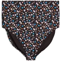 Swim By Zizzi Bikinibroek 'Skatrin' beige / lichtblauw / karamel / donkerbruin