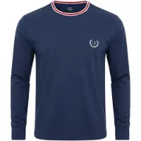 OMBRE Shirt marine / oranje / wit