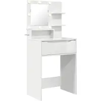 vidaXL Slaapkamer Toilet Tafels Hoogglans wit 80 x 39,6 x 135 cm