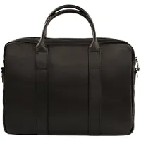 Solier SL20 Edynburg Leren Heren Laptoptas 15,4 inch – Schoudertas en Aktetas van Echt Leer – Donkerbruin