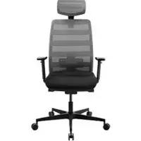 Schäfer Shop Bureaustoel SSI PROLINE NEW WORK - Mesh – met hoofdsteun - frame zwart - grijs – ons merk