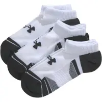 Under Armour UA Performance Tech 3pk NS-WHT Unisex Sportsokken - Wit - Jet Grijs