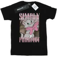 Disney Meisjes Aristokatten Marie Simply Purrfect Hommage Katoenen T-Shirt (Zwart)
