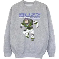 Disney Meisjes Lightyear Buzz Sprong naar Actie Sweatshirt (Sportgrijs)