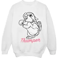 Disney Meisjes Bambi Thumper Lijntekening Sweatshirt (Wit)