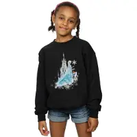 Disney Meisjes Frozen Elsa en Olaf Winter Magie Sweatshirt (Zwart)