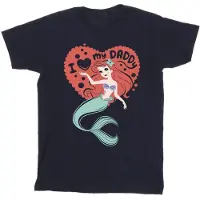Disney Meisjes De Kleine Zeemeermin Love Daddy T-shirt katoen (Marineblauw)