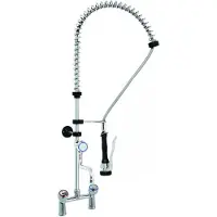 Monolith - Professionele Horeca kraan - Voorspoeldouche - mengkraan - RVS / INOX spoelkraan - 36x18x107 cm (DxBxH) - 7 kg - 6794