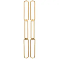 Montebello Oorbellen IJsland - 925 Zilver Verguld 18KT - 5x60mm