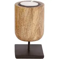 Gifts Amsterdam Kaarsenhouder 7 X 11 Cm Mango Hout Naturel