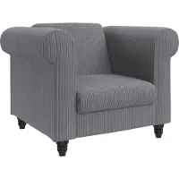 Dorel Home Chesterfield-fauteuil Felix II in breed ribfluweel met rugleuning 3-voudig verstelbaar, benen massief hout, zithoogte 46 cm