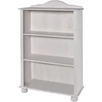 Loft 24 Mette Boekenkast met 3 Vakken - Massief Grenenhout - 77 x 30,5 x 116 cm - Wit Grenen