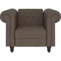 Dorel Home Chesterfield-fauteuil Felix met rugleuning 3-voudig verstelbaar, benen massief hout, zithoogte 46 cm